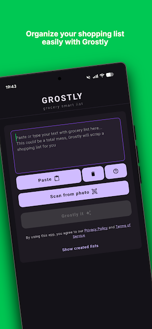 Grostly - grocery smart list Screenshot 0