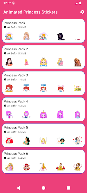 Animated Princess Stickers Screenshot 0