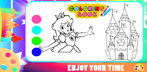 Princess Peach Coloring Book Screenshot 1