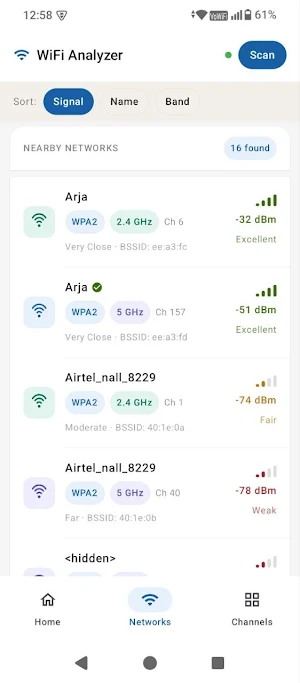 WiFi Analyzer – Signal Pro Screenshot 1