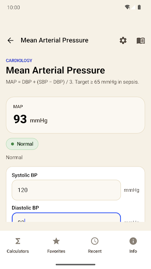 CliniCalc Medical Calculator Screenshot 2