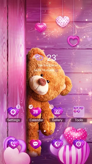 Lovely Heart Teddy - Wallpaper Screenshot 0