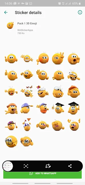 Emoji Autocollants Screenshot 1
