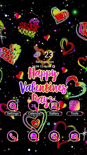LoveValentine Doodle-Wallpaper Screenshot 0