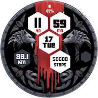 Black Wolf Watch Face Wear OS