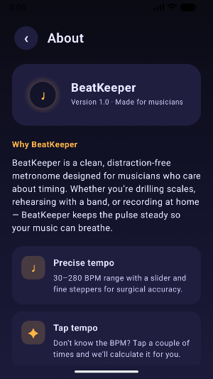 BeatKeeper Screenshot 1