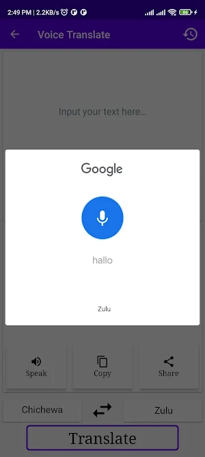 Chichewa To Zulu Translator Screenshot 3