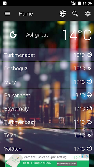 Turkmenistan Weather Screenshot 2