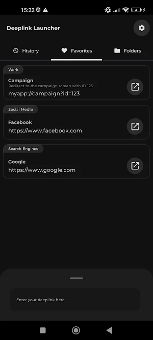 DeepLink Launcher Screenshot 1