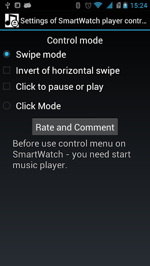 SmartWatch Player Control Screenshot 1