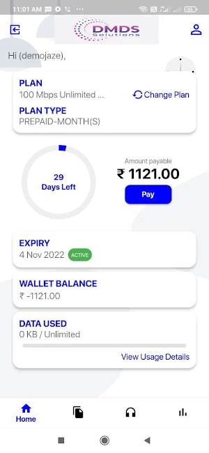 DMDS SOLUTIONS Customer App Screenshot 1