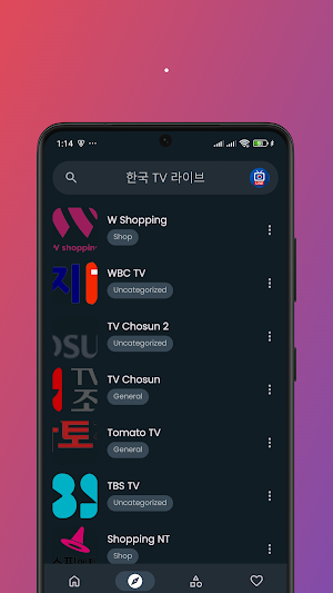 Korean TV Live Streaming Hub Screenshot 1