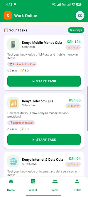 Work Online and Earn Screenshot 2