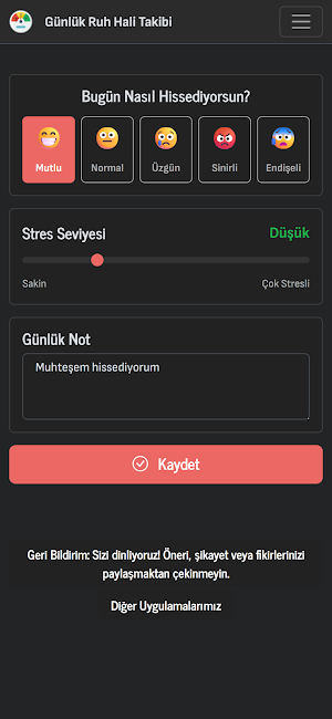 Günlük Ruh Hali Takibi Screenshot 1