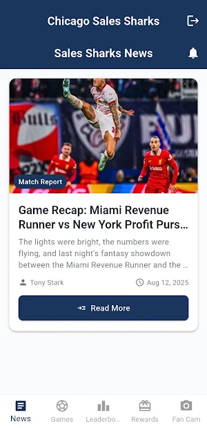 NSBLPA Sales Sharks Fan App Screenshot 2
