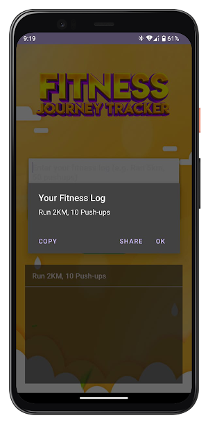 Fitness Journey Tracker Screenshot 2