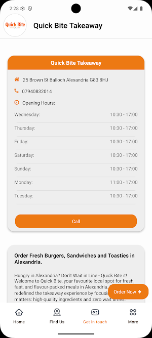 Quick Bite Takeaway Screenshot 2