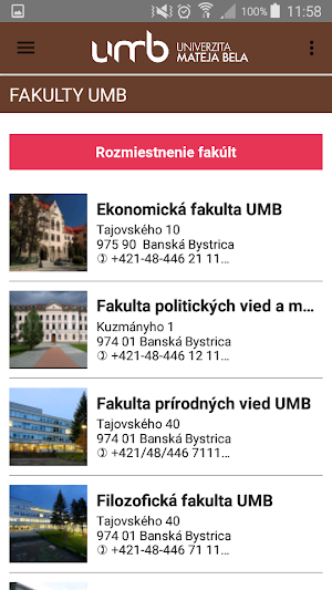 Univerzita Mateja Bela v Banskej Bystrici Screenshot 2