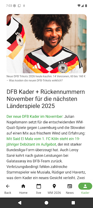 Fussball News & Live: WM 2026 Screenshot 2