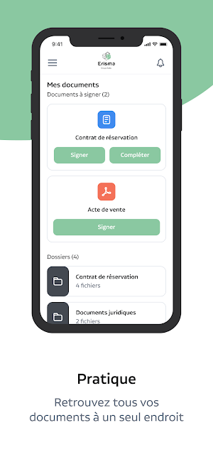 Compte client ERISMA Screenshot 1
