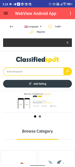 Webview Android App Screenshot 0