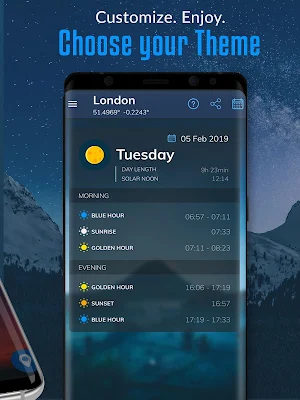 PhotoTime: Blue hour, golden hour, sun position Screenshot 2