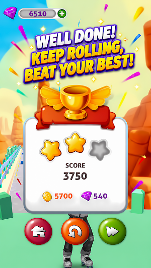 Sky Roller : Skating Runner Screenshot 2