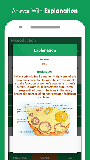 Biology MCQs with Answers and Explanations Screenshot 3