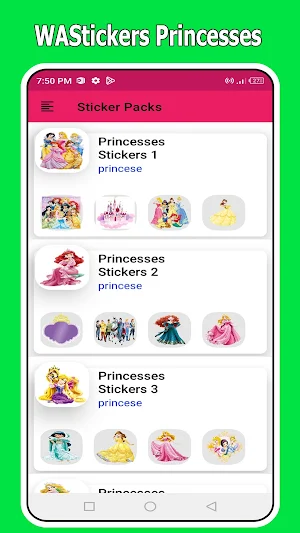 Princess Stickers for Whatsapp Screenshot 1