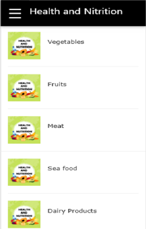 Health and Nutrition App Screenshot 0