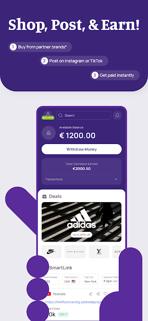 Linkfluencer: Shop. Post. Earn Screenshot 0