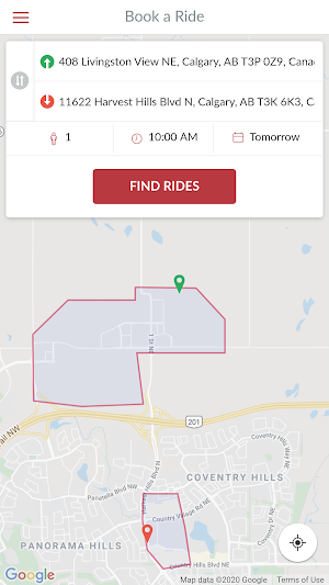 Calgary Transit On Demand Screenshot 2