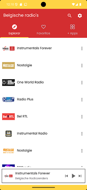 Belgische radio's online Screenshot 1