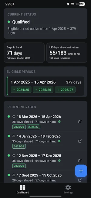 SeaClaim: Seafarer Tax Tracker Screenshot 0
