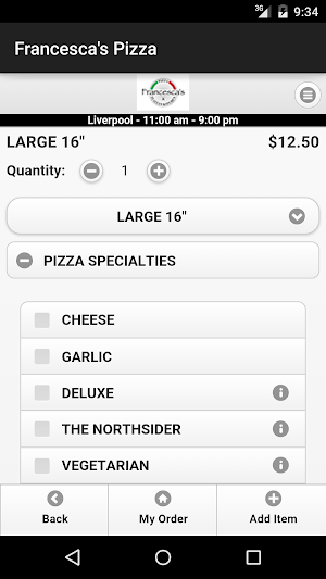 Francesca's Pizza Screenshot 1