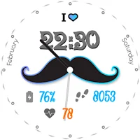 MUSTACHE - Dual Watch Face