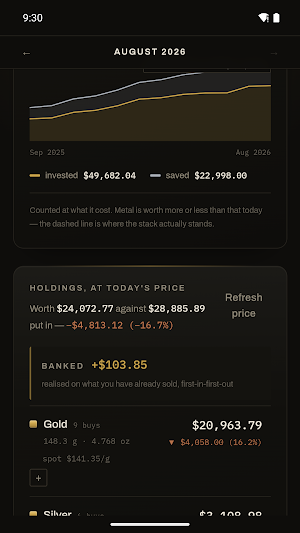 Assay: Budget & Gold Tracker Screenshot 3