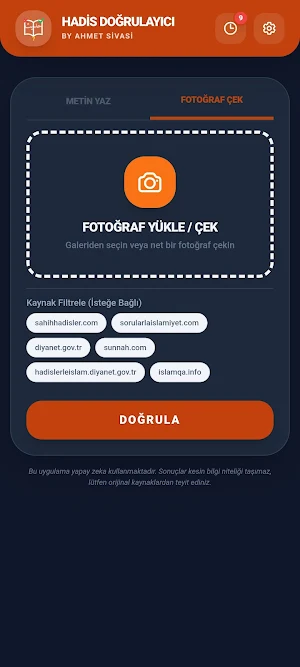 Hadis Doğrulayıcı Screenshot 2