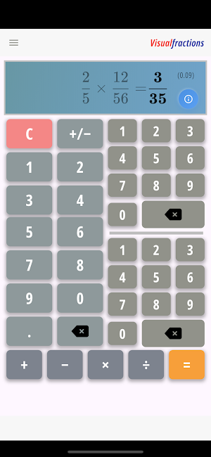 Fraction Calculator Screenshot 1
