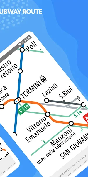 Rome Metro - Map & Route Offline Screenshot 2