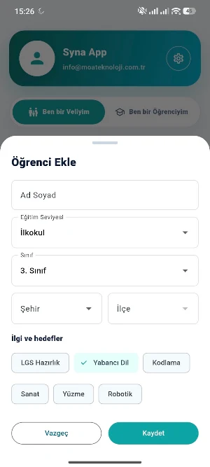 Syna - Okul Bulma Rehberi Screenshot 0