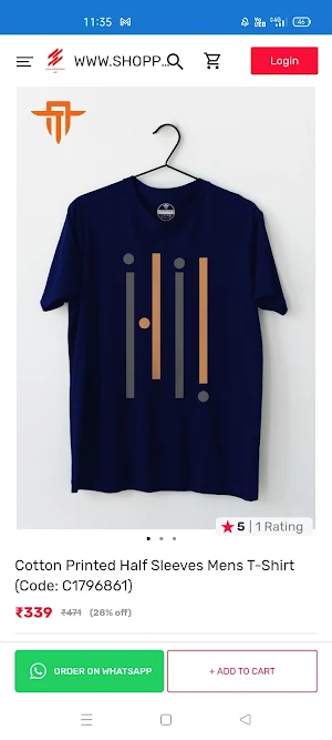 V C online shopping app Screenshot 0