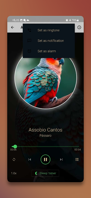 Cockatiel Assobio Cantos Screenshot 3