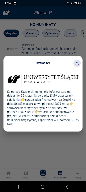 Dostępny UŚ Screenshot 2