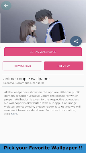 Romantic Anime Couple Wallpaper HD Screenshot 1