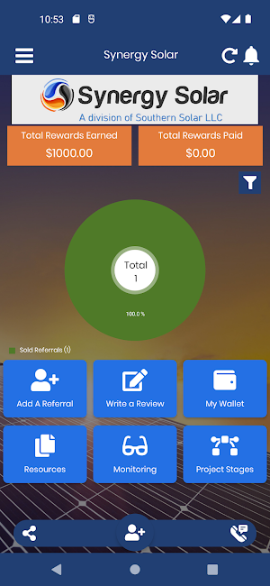 Synergy Solar Screenshot 2