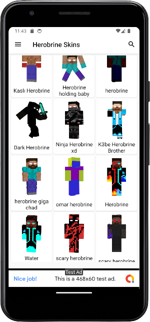 Herobrine Skins for Minecraft Screenshot 1