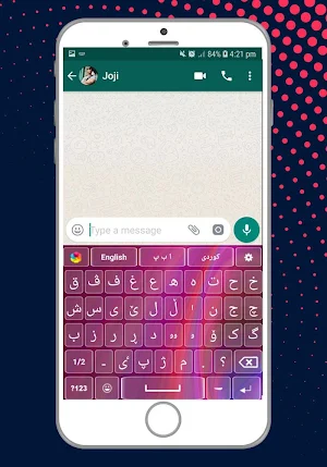Kurdish English Keyboard Color Background & Emoji Screenshot 0