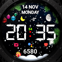 Christmas snow globe Watchface