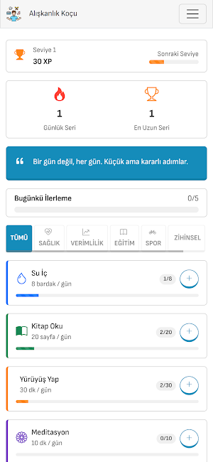 Alışkanlık Koçu Screenshot 0